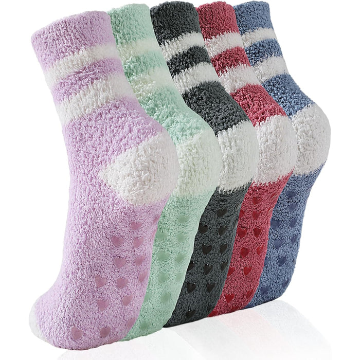 Pack Of 5 Fluffy Diabetic Socks