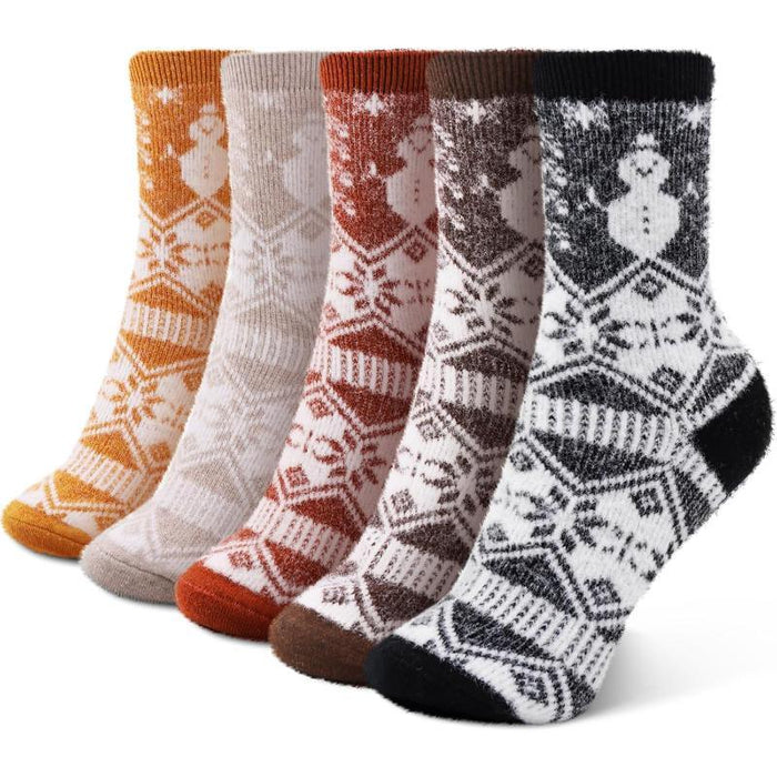 5 Pack Thick Diabetic Fuzzy Fluffy Socks – Warmth and all Seasons