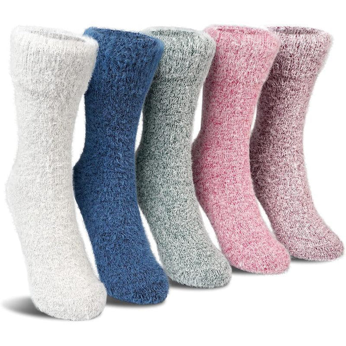 5 Pack Thick Diabetic Fuzzy Fluffy Socks – Warmth and all Seasons