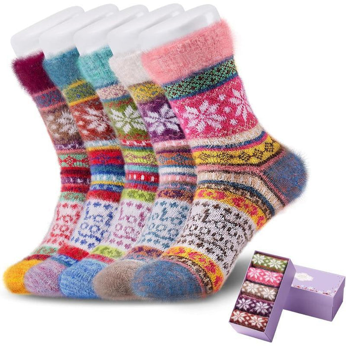 5 Pack Thick Diabetic Fuzzy Fluffy Socks – Warmth and all Seasons