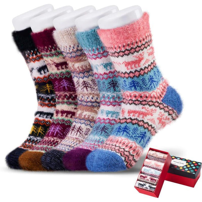 5 Pack Thick Diabetic Fuzzy Fluffy Socks – Warmth and all Seasons