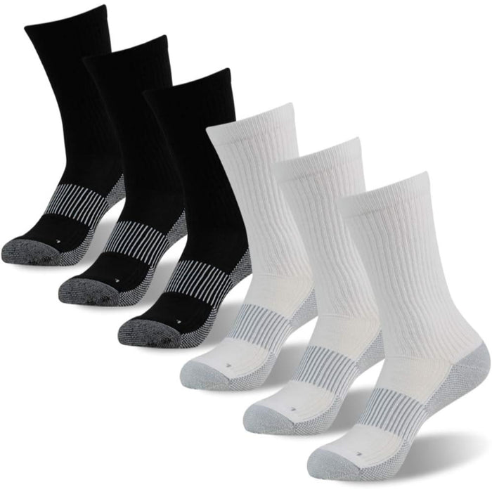 Pack Of 6 Copper Compression Hiking Antimicrobial Socks