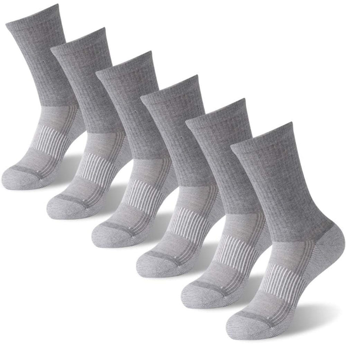 Pack Of 6 Copper Compression Hiking Antimicrobial Socks