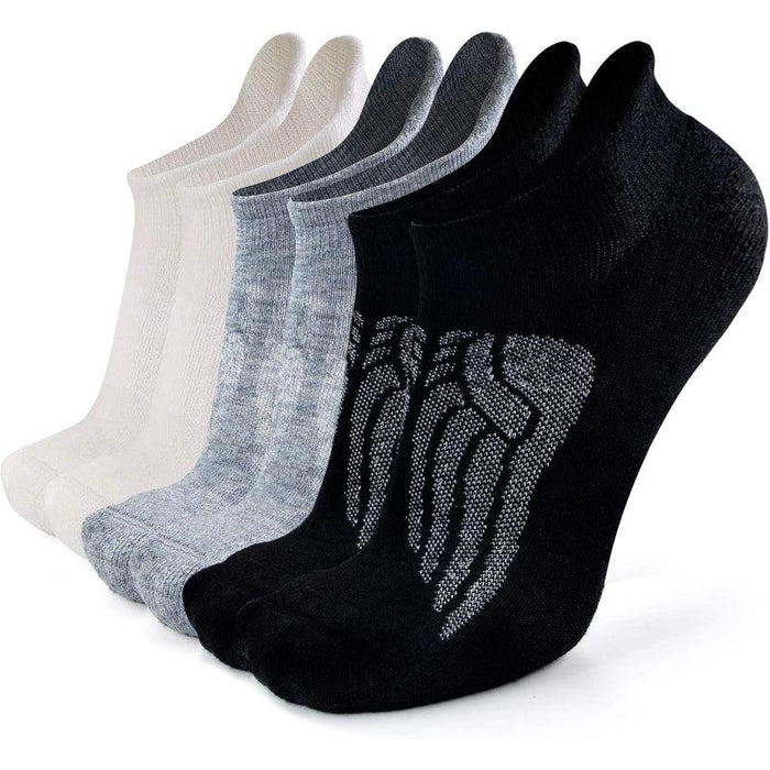 6 Pairs Merino Wool Compression Socks - Anti Blister Stability