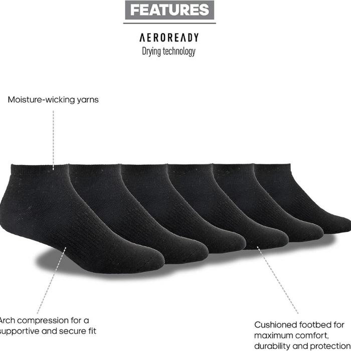 6 Pack Solid Athletic Compression Socks – Support and Comfort