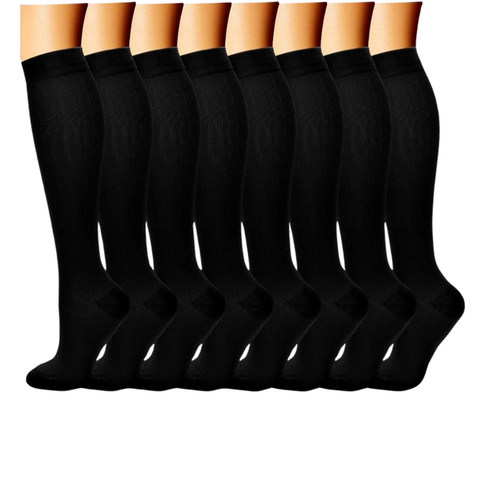 8-Pack Design Compression Socks - Support and Comfort