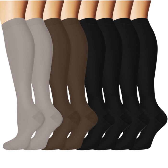 8-Pack Running Compression Socks - Support and Comfort