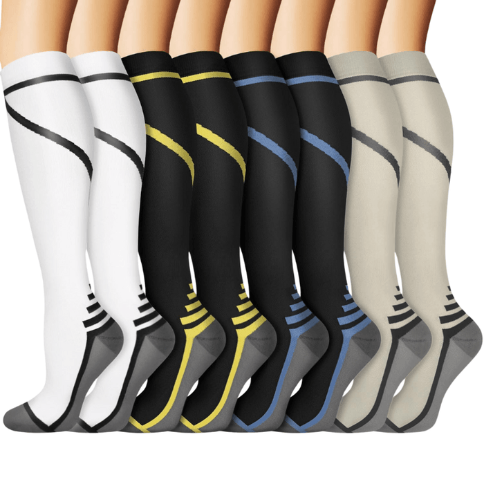 8-Pack Running Compression Socks - Support and Comfort