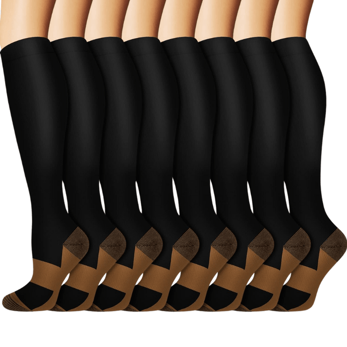 8-Pack Running Compression Socks - Support and Comfort