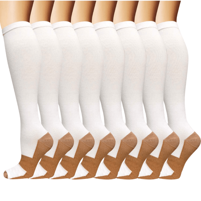 8-Pack Running Compression Socks - Support and Comfort