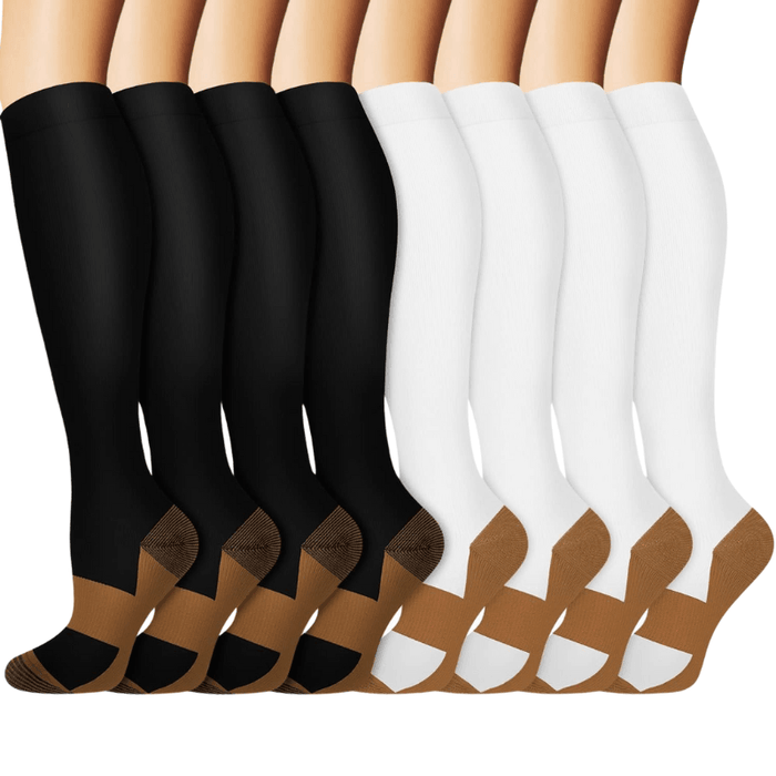 8-Pack Running Compression Socks - Support and Comfort