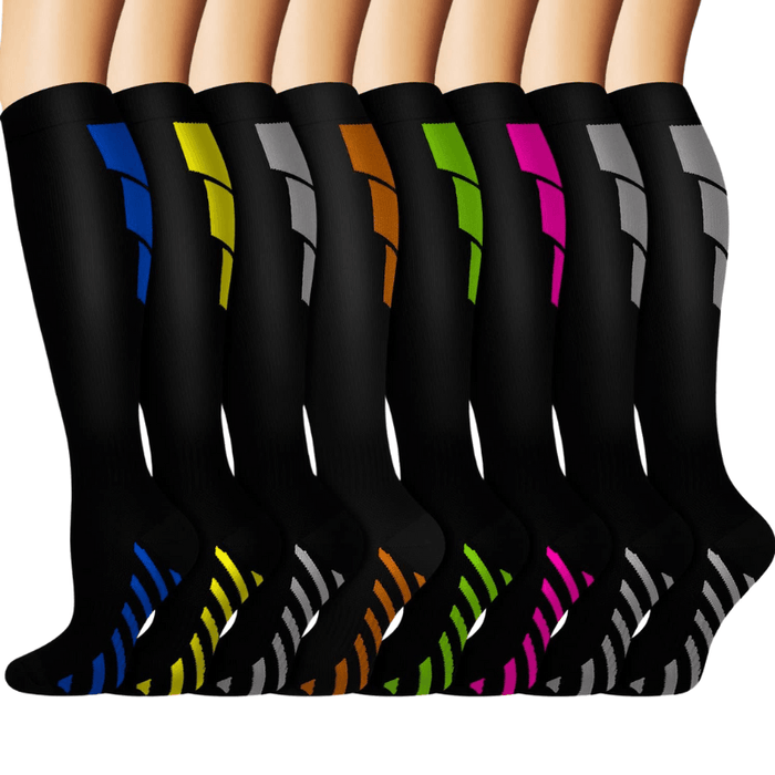 8-Pack Running Compression Socks - Support and Comfort