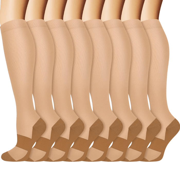 8-Pack Running Compression Socks - Support and Comfort