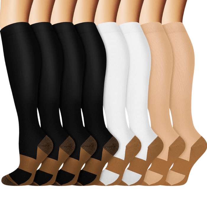 8-Pack Running Compression Socks - Support and Comfort