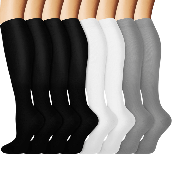 8-Pack Running Compression Socks - Support and Comfort