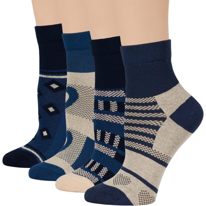 4-Pack Seamless Diabetic Socks - Ultimate Comfort and Fit