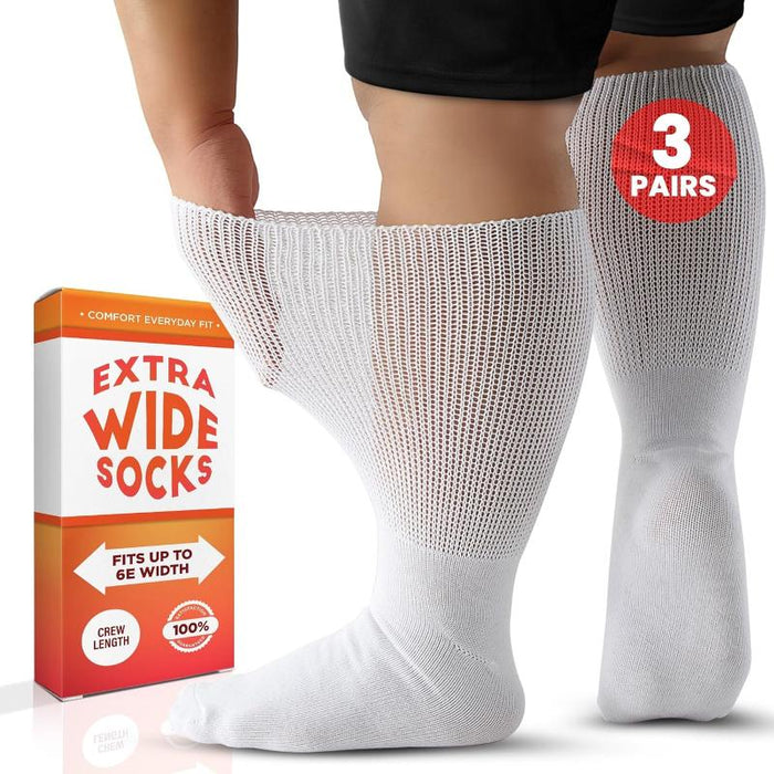 Pack Of 3 Pairs Extra Wide Calf Diabetic Socks