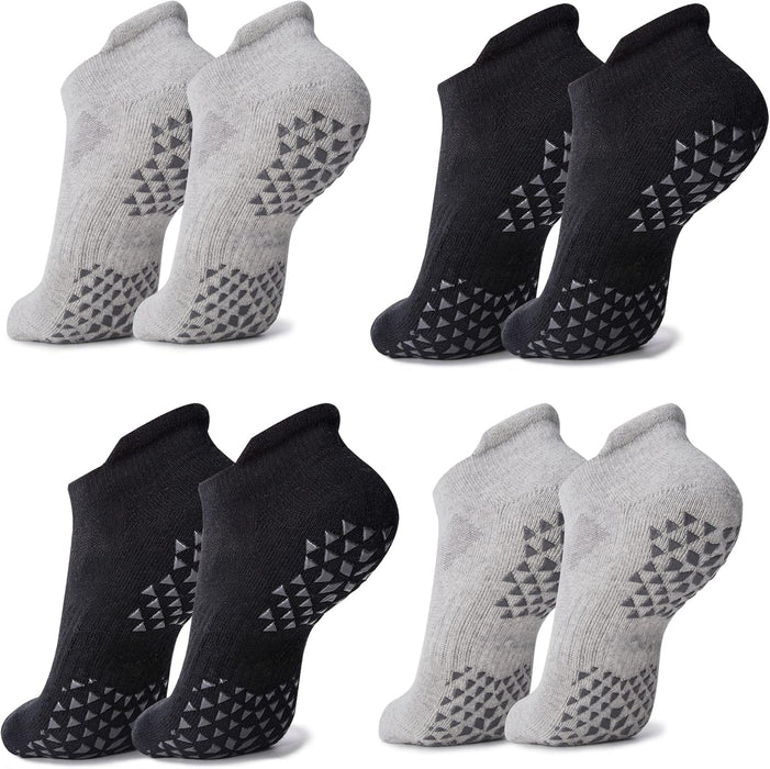 4-Pair Non-Slip Diabetic Socks - Comfortable and Supportive