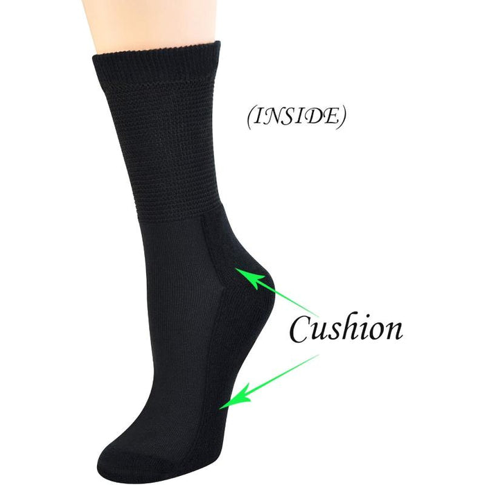 5-Pair Non-Binding Diabetic Socks - Comfortable and Supportive