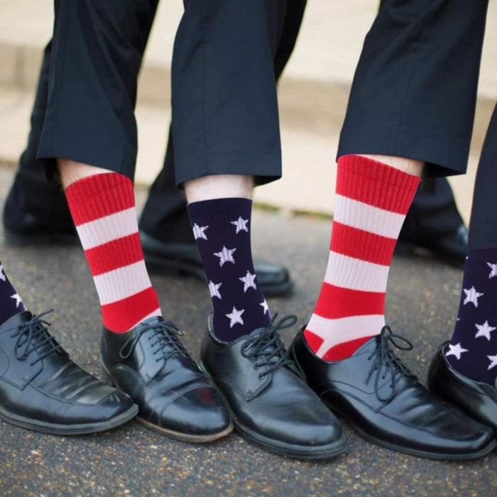 Star Patterned And Stripe Printed Socks