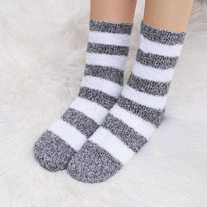 6-Pack Soft Plush Slipper Socks - Cozy Comfort for Cold Weather