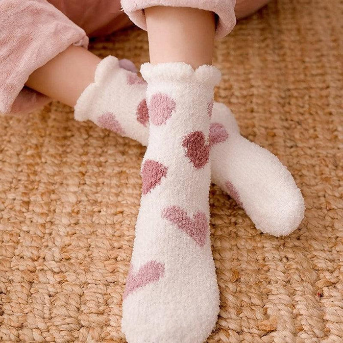 6-Pack Plush Fuzzy Slipper Socks - Cozy and Comfortable