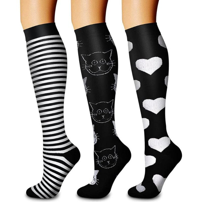 3 Pack Running Compression Orthopedic Socks - Support and Comfort