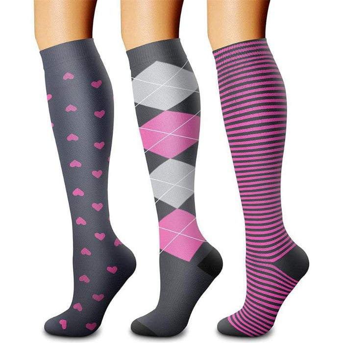 3 Pack Running Compression Orthopedic Socks - Support and Comfort