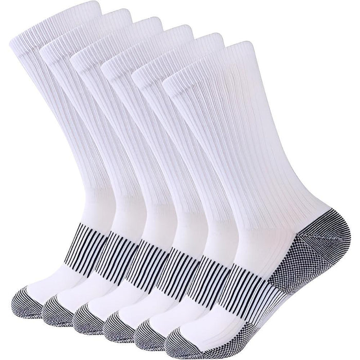 6 Pairs Copper Ion Arthritis Socks - Arch Support and Stability