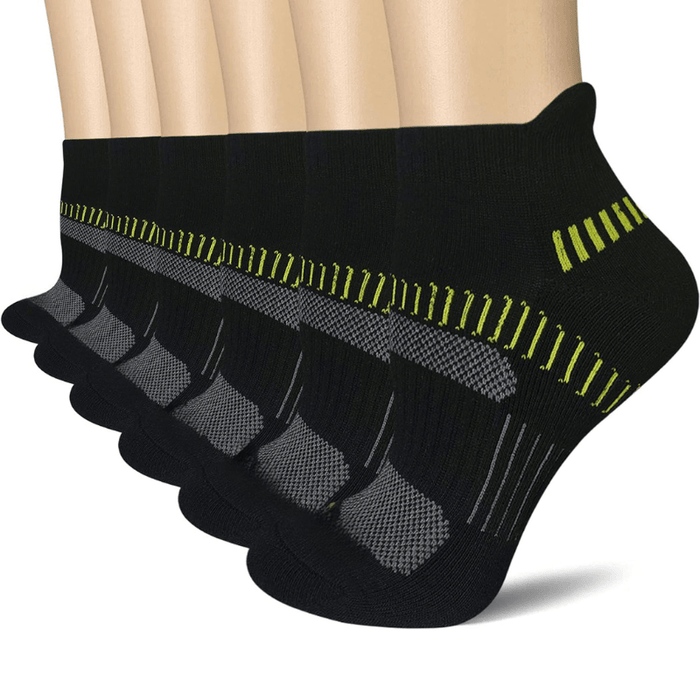 6 Pairs Performance Athletic Ankle Support Socks