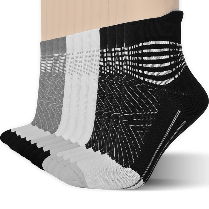 6 Pack Comfortable Cushioned Ankle Support Socks