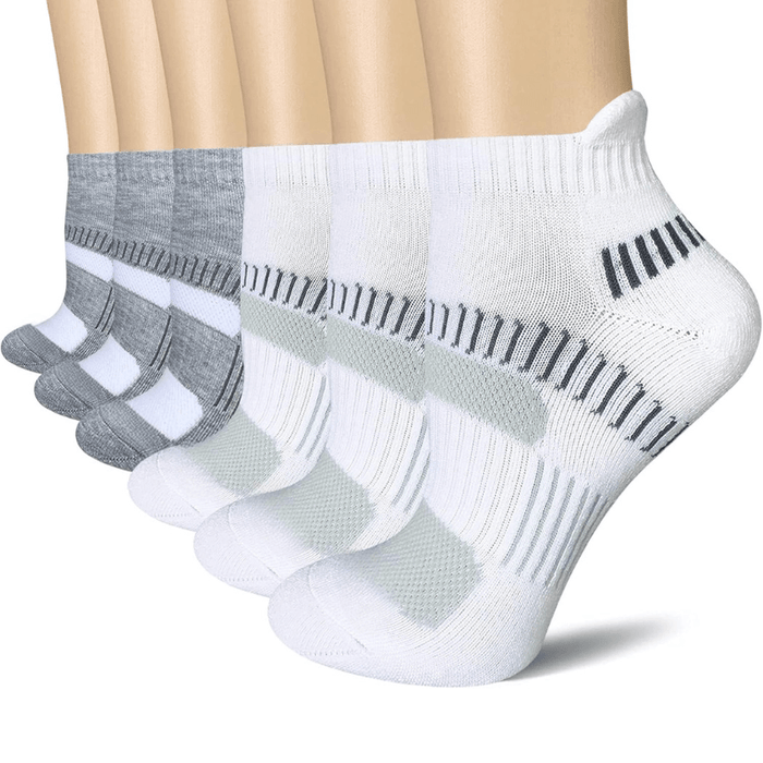 6 Pairs Athletic Running  Ankle Support Socks Set