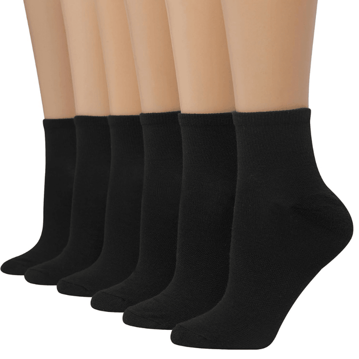 6 Pairs Cushioned Ankle Support Socks – Comfort and Performance