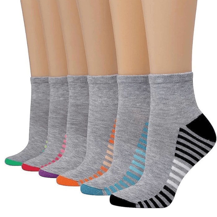 6 Pairs Cushioned Ankle Support Socks – Comfort and Performance