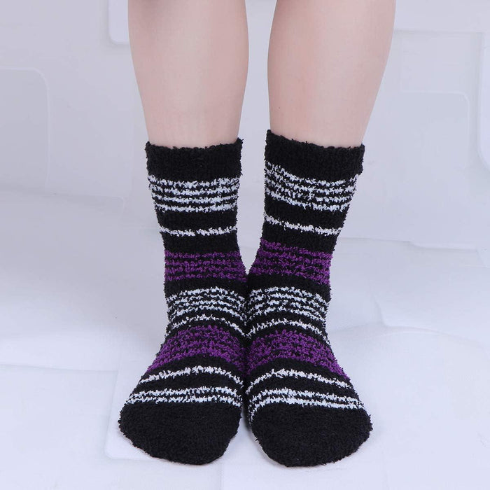 6 Pairs Fleece Slipper Socks – Warm and Comfortable