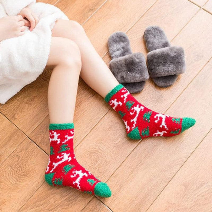 6 Pack Cozy Plush Slipper Socks – Fluffy and Comfortable