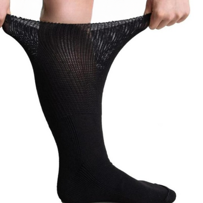 2-Pack Wide Calf Diabetic Socks - Comfortable Support