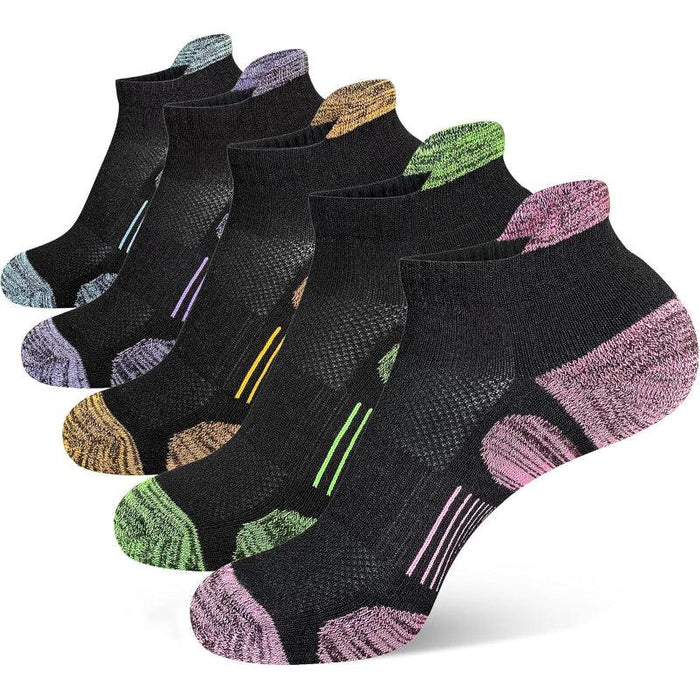 4 Pair Thick Cushioned Athletic Ankle Support Socks