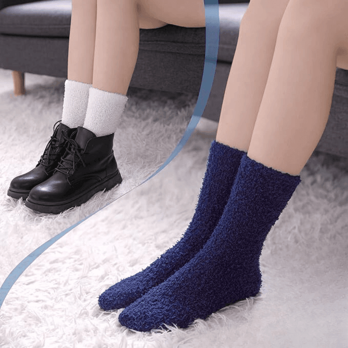 5 Pack Fuzzy Plush Winter Socks – Warmth and Comfort for Cold Days