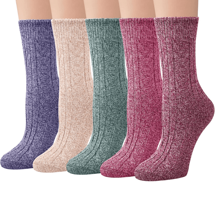 5 Pairs Comfy Wool Blend Socks – Warmth and Everyday Comfort