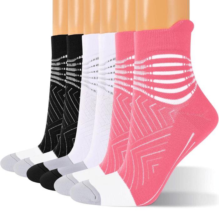 3 Packs Cushioned Ankle Support Socks