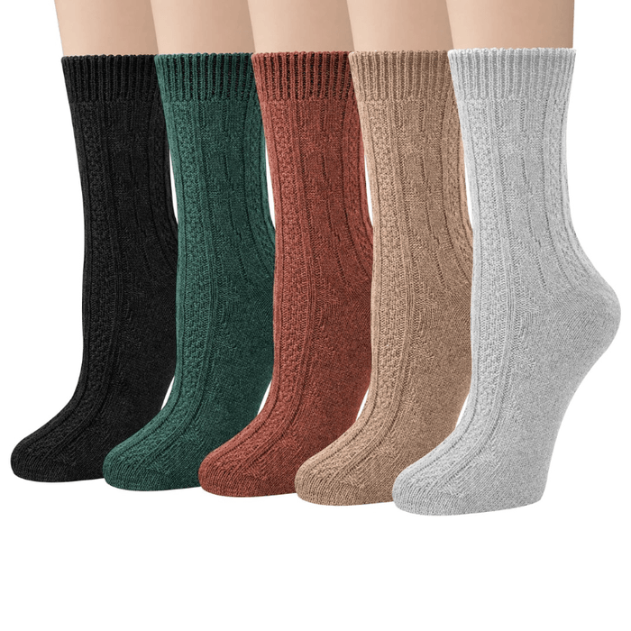 5-Pack Ribbed Mid-Length Socks - Comfortable and Stylish