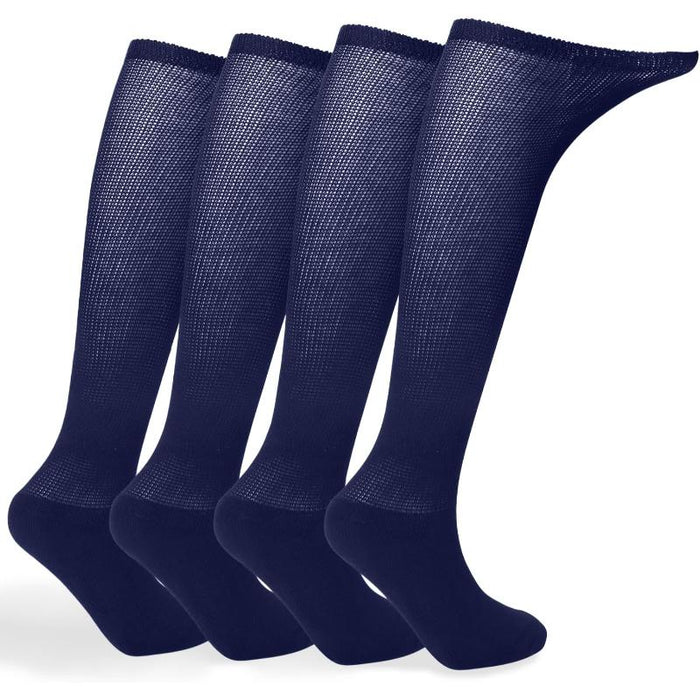 Pair Of 4 Wide Cushioned Sole Diabetic Socks