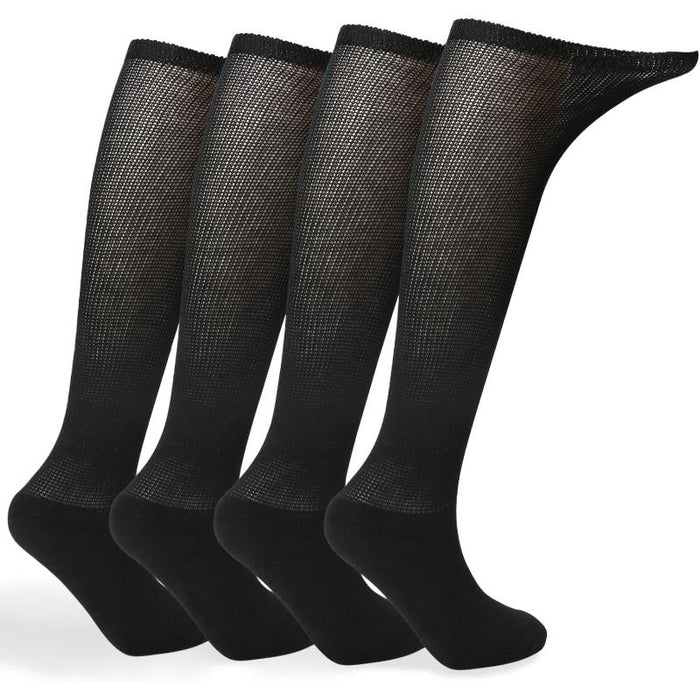 4-Pair Cushioned Diabetic Socks - Comfortable Support