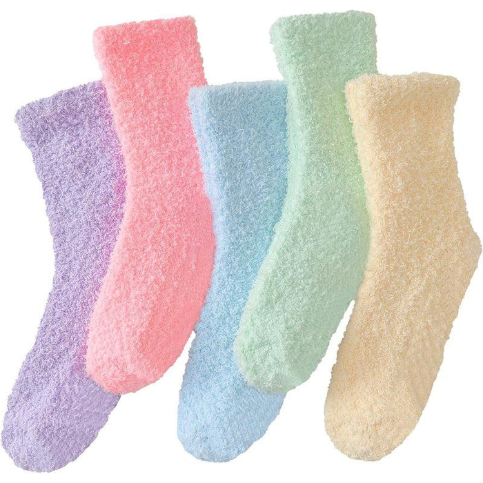 5-Pack Winter Slipper Soft Cozy Plush Socks - Warmth and Comfort