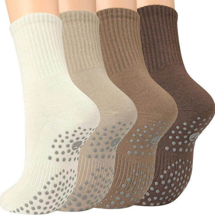 4 Pack Yoga Crew Toe Socks – Perfect for Yoga and Dance