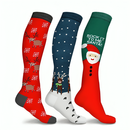 Festive Theme Compression Socks