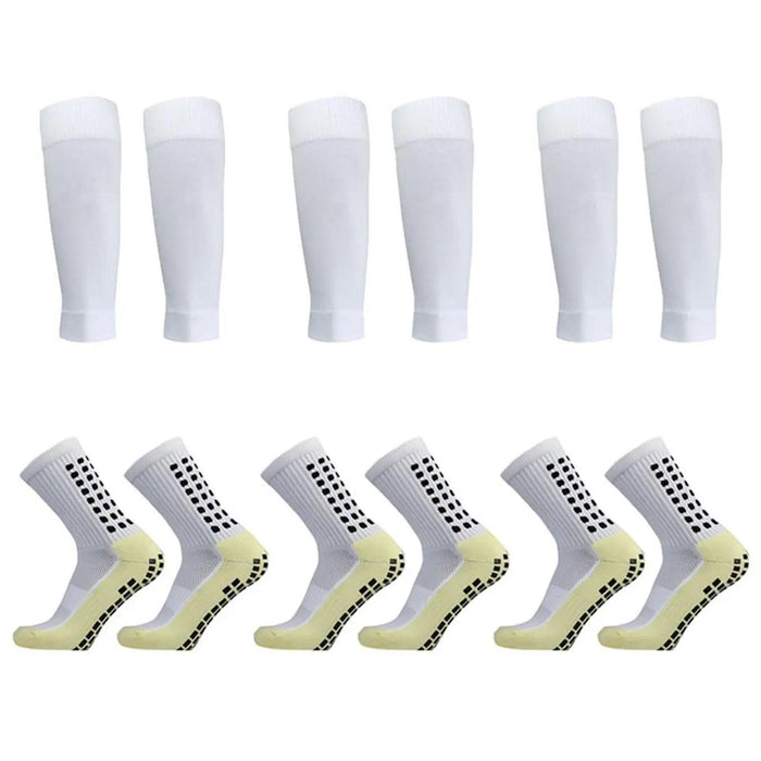 3-Pack Athletic Grip Socks - Non-Slip Performance and Comfort