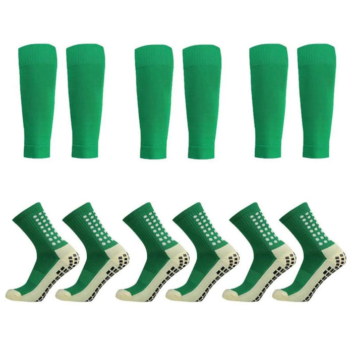 3-Pack Athletic Grip Socks - Non-Slip Performance and Comfort