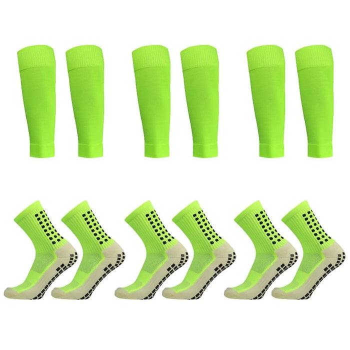 3-Pack Athletic Grip Socks - Non-Slip Performance and Comfort